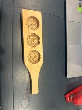 Wooden Mooncake Mold Board - Natural Wood